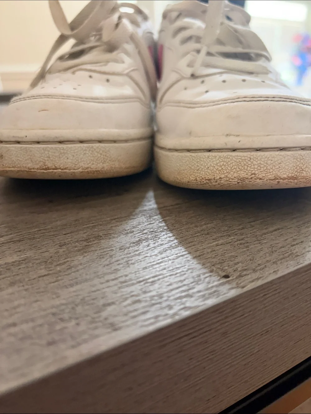Nike Kids White Sneakers with Pink Swoosh